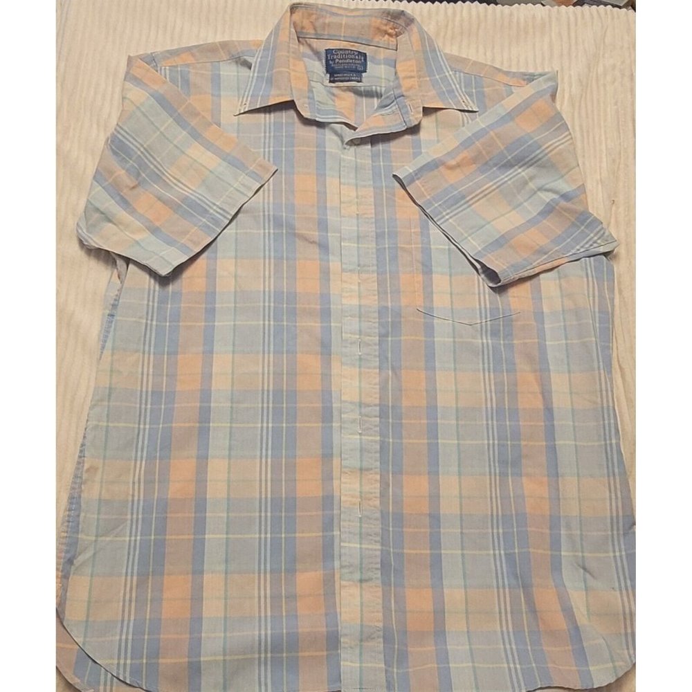 Pendleton Country Traditionals Mens Short-Sleeve Button-Down Shirt, Size L